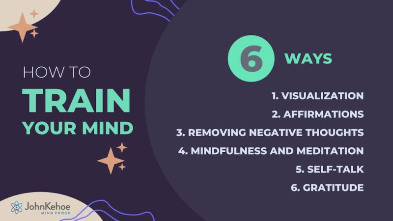 Infographic showing 6 ways how to train your mind